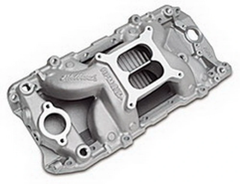 Edelbrock Poliertes B/B Chevy O-Port RPM Air-Gap-Ansaugkrümmer