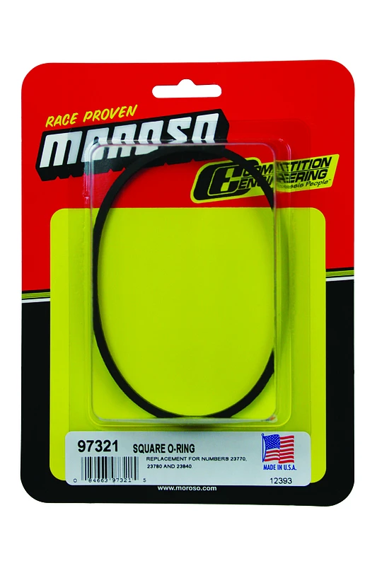 Moroso Square O-Ring Replacement for Oil Filter Bypass Plates