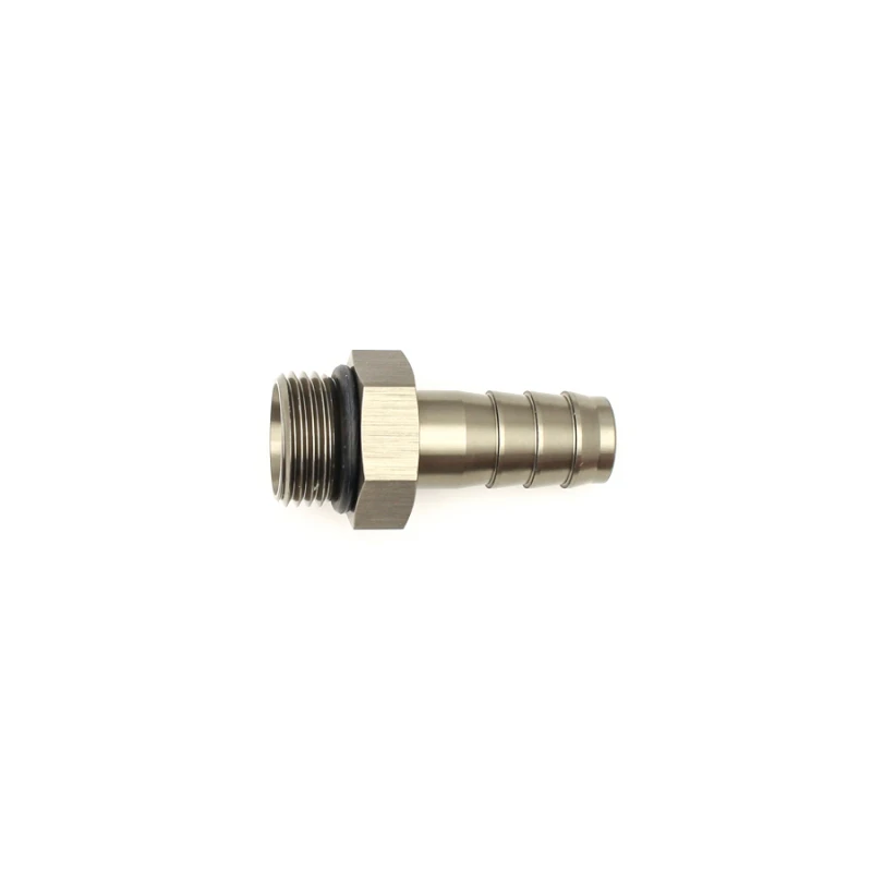 DeatschWerks 8AN ORB-Männlich auf 1/2 Zoll männlich Triple-Barb-Fitting (inkl. O-Ring)
