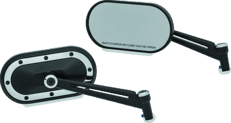 Kuryakyn Heavy Industry Mirrors Satin Black & Chrome