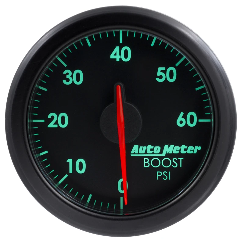 Autometer Airdrive 2-1/6in Boost Gauge 0-60 PSI - Black