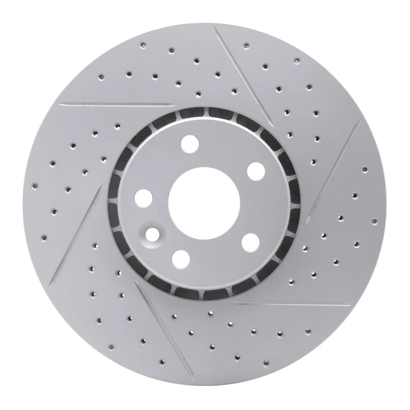 DFC 10-16 Volvo Xc60 Front Right Drilled & Slotted Geoperformance Rotor
