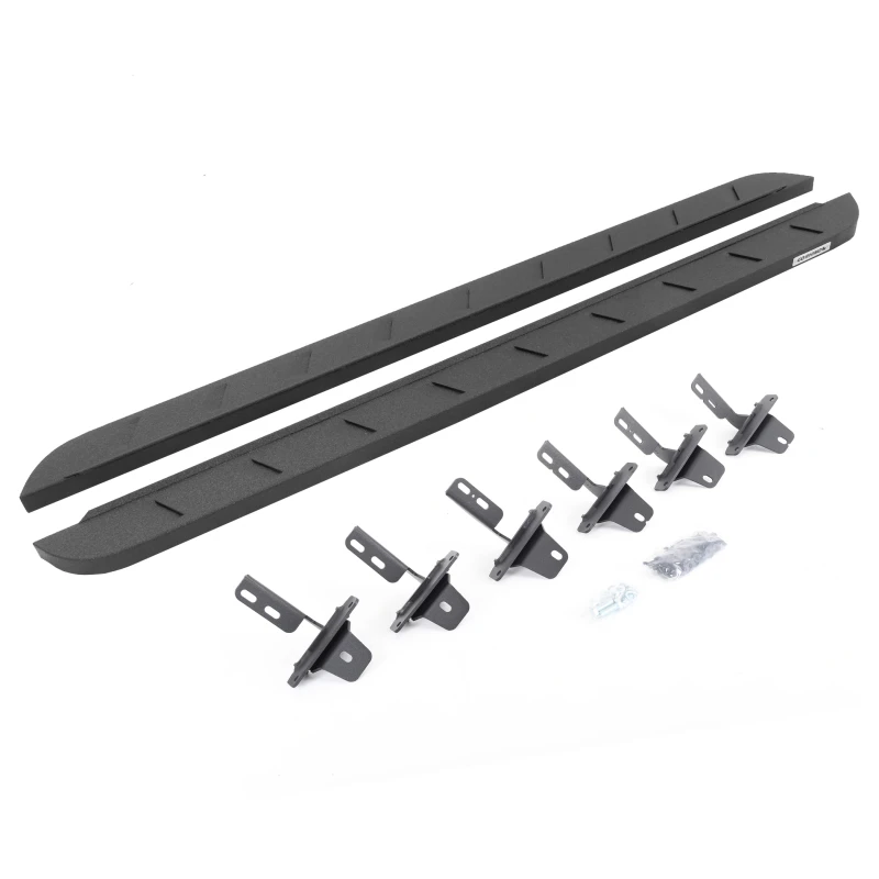 Go Rhino 21-22 Ford Bronco (außer Sport) 4DR RB10 Slim Running Boards Kit (mit Halterungen) - Bedliner Ct