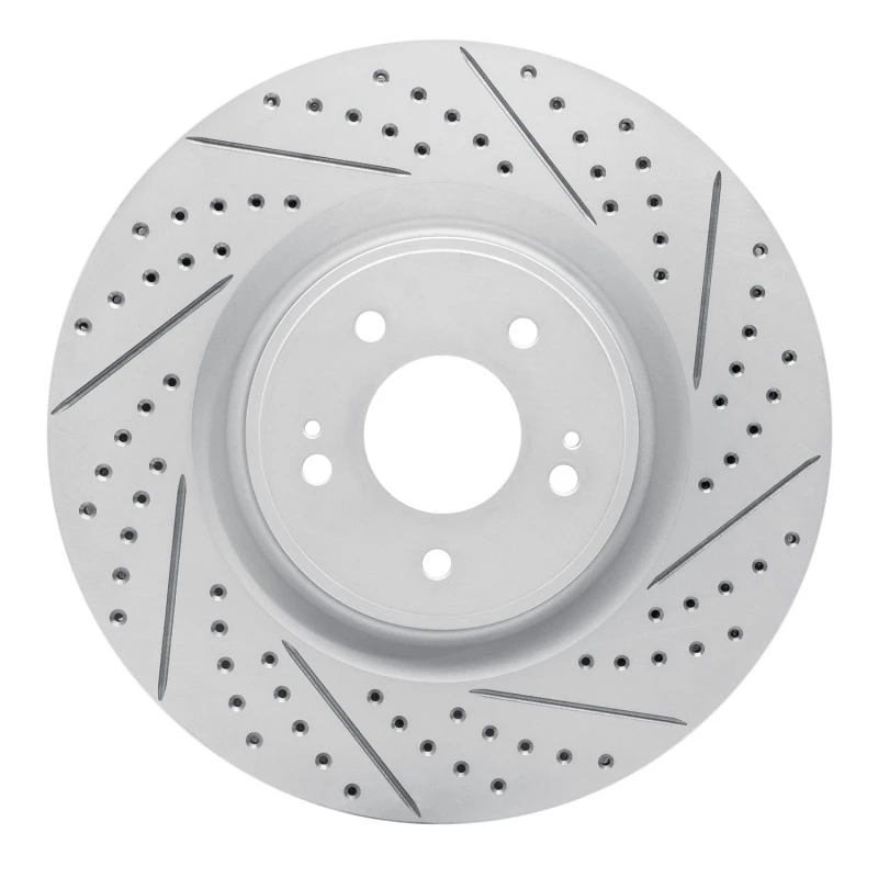 DFC 08-15 Mitsubishi Lancer Front Right Drilled & Slotted Geoperformance Rotor