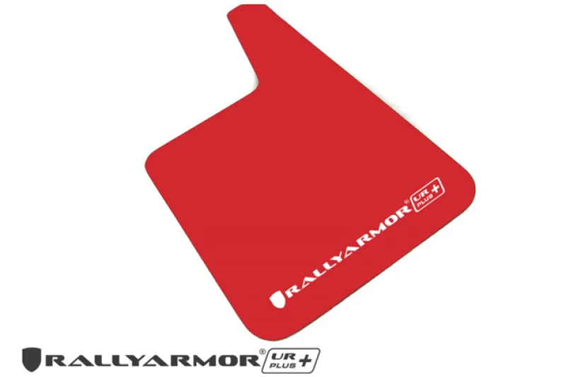 Rally Armor Universal-Passform (ohne Hardware) UR Plus Red UR Schmutzfänger mit weißem Logo