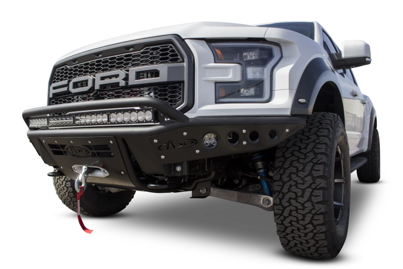 Addictive Desert Designs 17-18 Ford F-150 Raptor Stealth R Front Bumper w/ Winch Mount