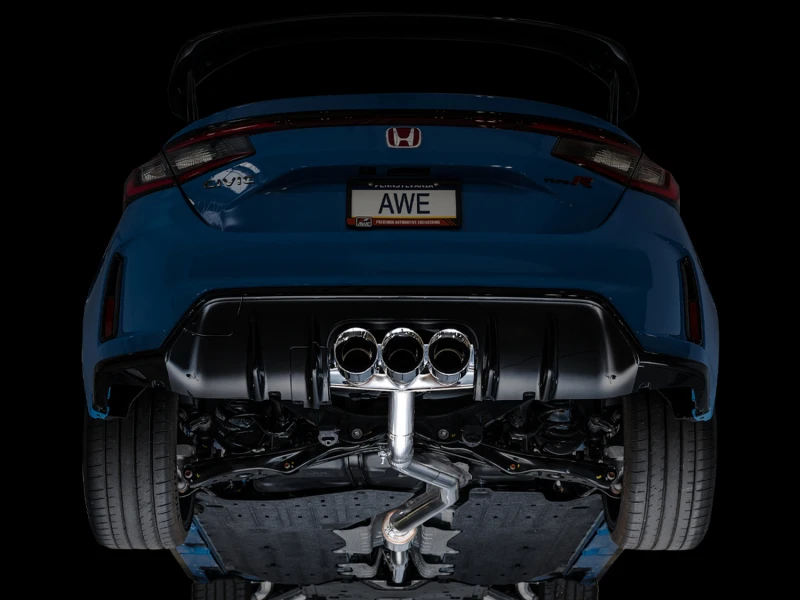 AWE Tuning 2023 Honda Civic Type R FL5 Track Edition Auspuff mit dreifachen Chrom-Silber-Tipps