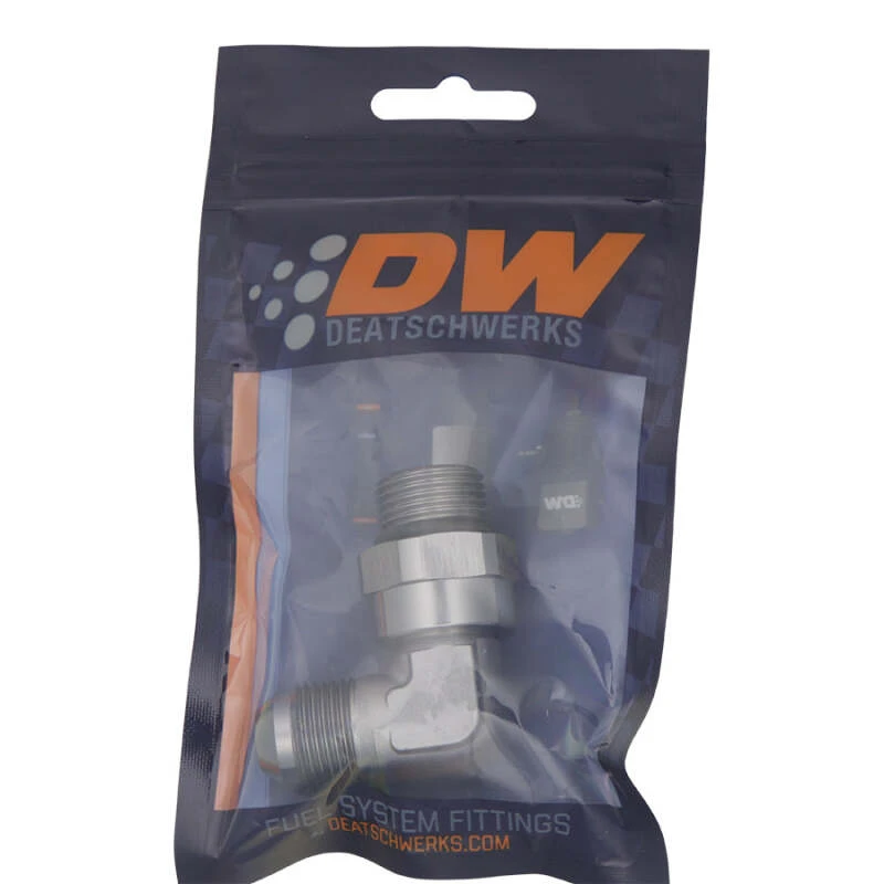 DeatschWerks 8AN ORB-Männliches Schwenkgelenk auf 8AN männliches Flare 90-Grad-Fitting - eloxiertes DW-Titan