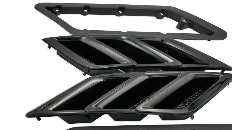 Roush 2015-2023 Roush Mustang Fender Vent Heat Extractors - Gloss Black