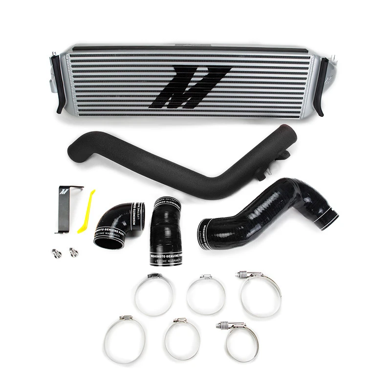 Mishimoto 2017+ Honda Civic Type R Leistungslüfterkit - Silberkern schwarzes Rohr