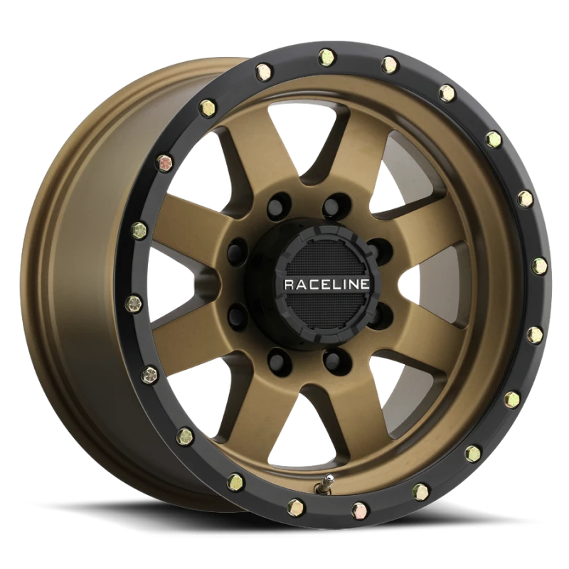 Raceline 935BZ Defender 17x9in / 6x139.7 BP / 0mm Offset / 107.95mm Bore - Bronze Wheel