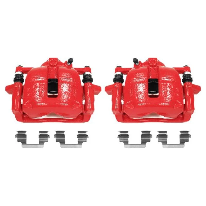 Power Stop 07-16 Mini Cooper Front Red Calipers w/Brackets - Pair