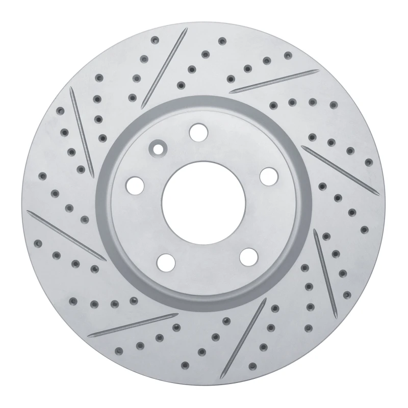 DFC 14-19 Chevrolet Corvette Front Left Drilled & Slotted Geoperformance Rotor