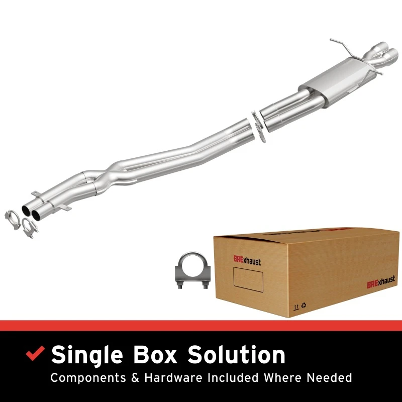 BRExhaust Direct-Fit Replacement Exhaust Kit for 01-05 BMW 325i 325Ci 2.5L