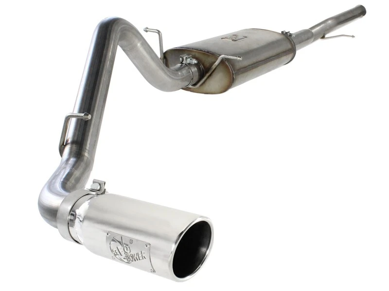 aFe MACHForce XP Auspuff-System, Edelstahl GM Silverado/Sierra 1500 2014 V*-5.3/6.2L Polierter Endrohr