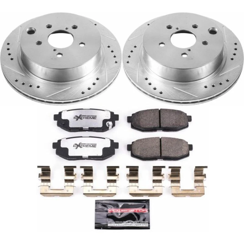 Power Stop Rear Z26 Street Warrior Brake Kit for 14-18 Subaru Forester