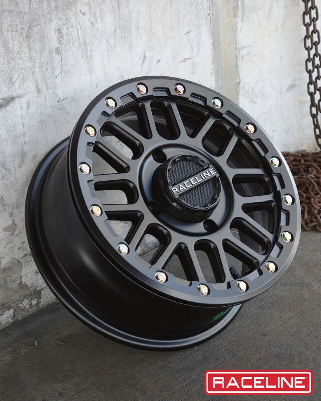 Raceline A92B Podium 15x6in / 4x137 BP / 40mm Offset / 110.18mm Bore - Satin Black Beadlock Wheel