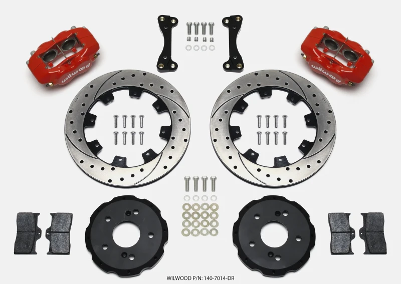 Wilwood Forged Dynalite Vordere Bremskit 12,19 Zoll Bohrloch Rot 02-06 Acura RSX-5 Loch