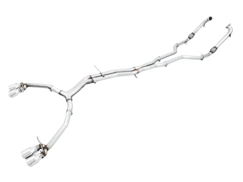 AWE Tuning Audi B9 S5 Sportback Track Edition Exhaust - Non-Resonated (Silver 102mm Tips)