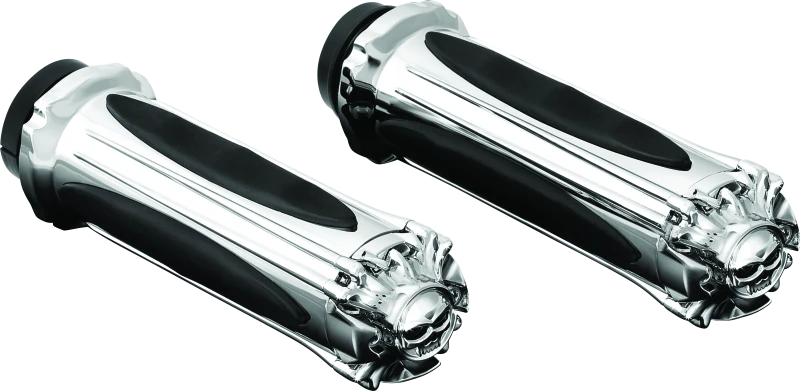Kuryakyn Zombie Grips Throttle-By-Wire Chrome