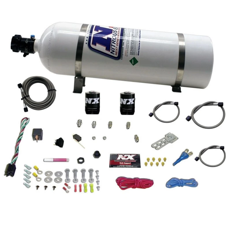 Nitrous Express Ford EFI Renn-Single-Düse-Nitrous-Kit (100-250PS) mit 15lb-Flasche