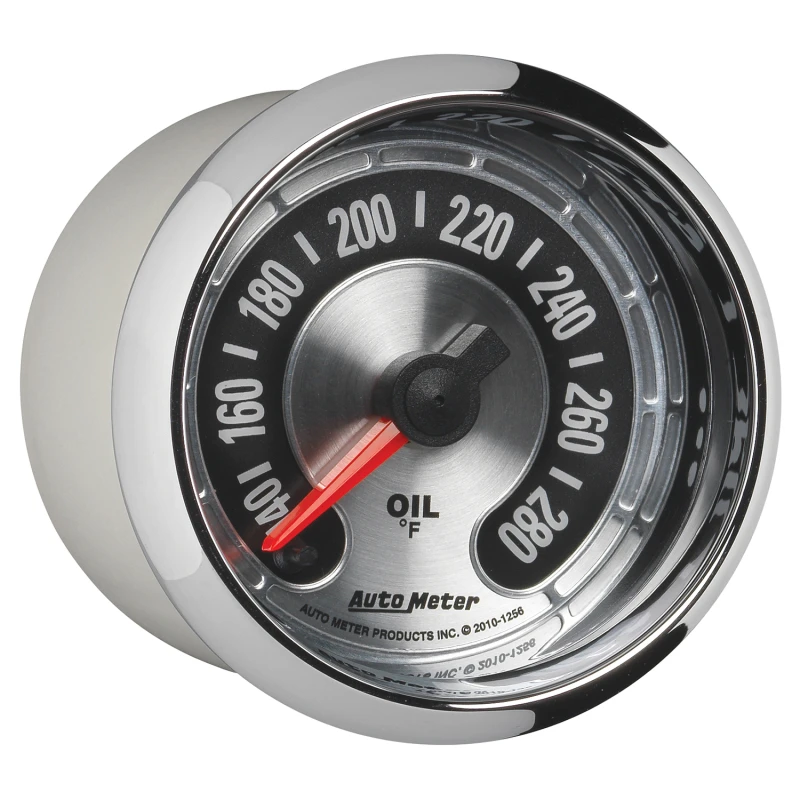Autometer American Muscle 2-1/16 Zoll Vollständig Elektrisches Digitales Stepper 140-280 Grad F Öltemp Messgerät