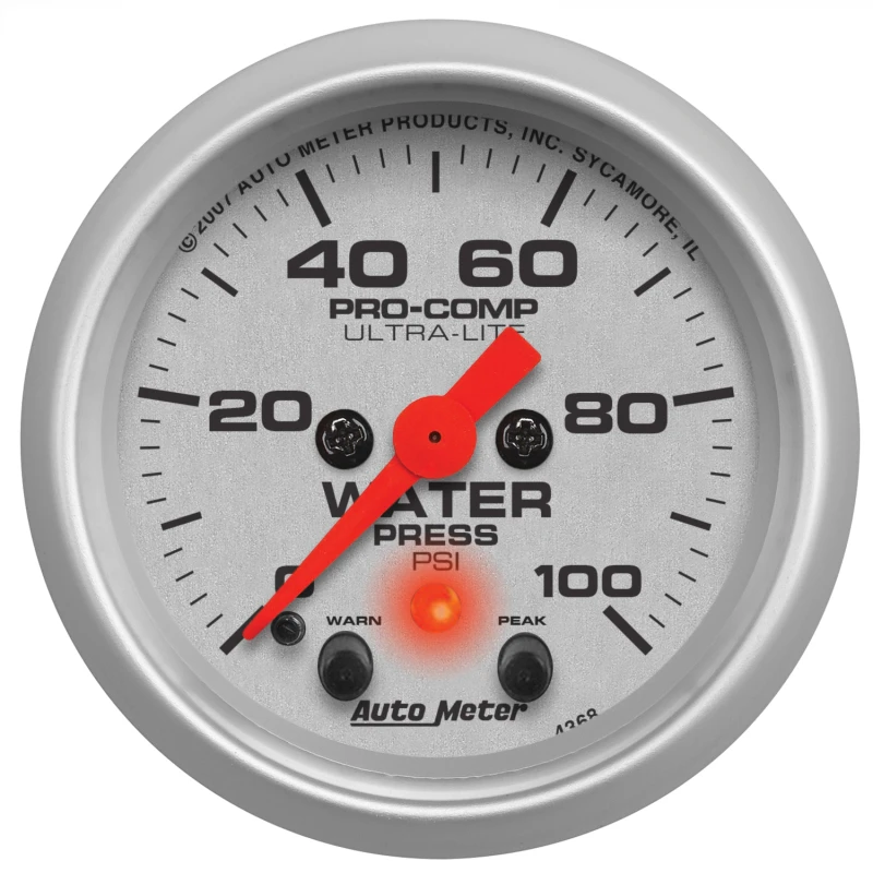 Autometer Ultra-Lite 2-1/16in 0-100PSI Electronic Water Pressure Gage