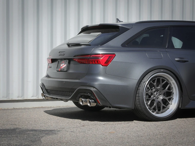 aFe 20-22 Audi RS6 Avant V8 4L(tt) MACH Force-Xp 3in zu 2,5in 304 SS Kat-Abgasanlage mit polierten Spitzen