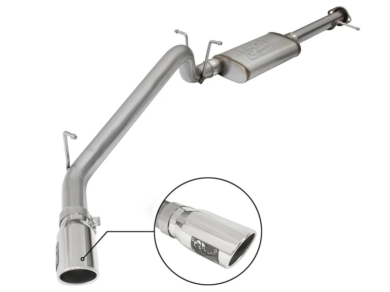 aFe Mach Force-XP Auspuff 3in CB SS 15-17 GM Colorado/Canyon 2,5L/3,6L Seiten Ausgang mit polierter Spitze