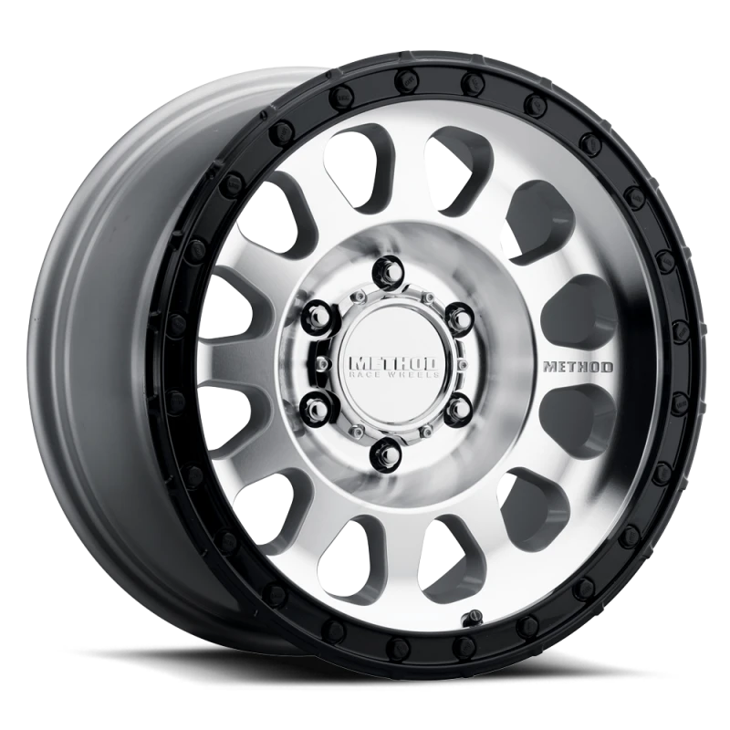 Method MR315 18x9 +18mm Offset 6x5.5 106.25mm CB Machined Wheel - Gloss Black Lip
