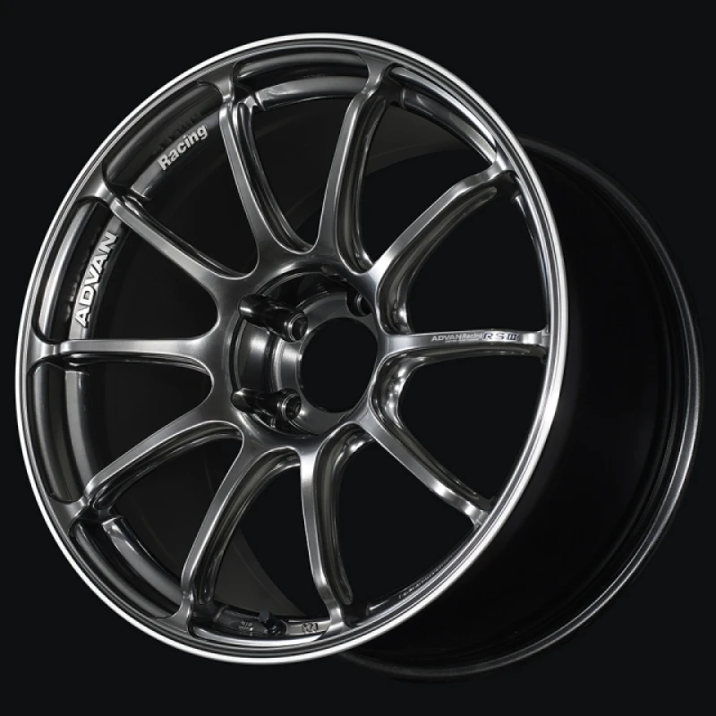 Advan RSIII 18x8.5 +45 5x112 Racing Hyper Black and Ring Wheel