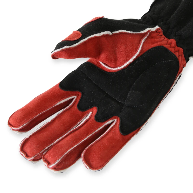 RaceQuip SFI-5 Rot/Schwarz Medium Outseam mit Verschluss Handschuh