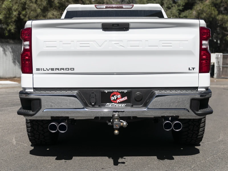 aFe Vulcan Serie 3in-2-1/2in 304 SS Cat-Back 2019 GM Silverado / Sierra 1500 V8-5.3L mit schwarzen Spitzen