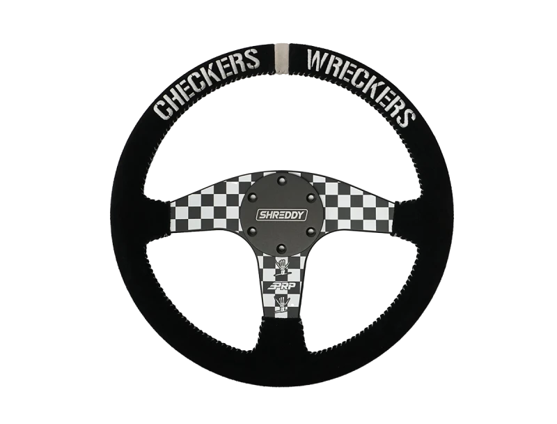PRP X Shreddy Checkered Steering Wheel - Flat