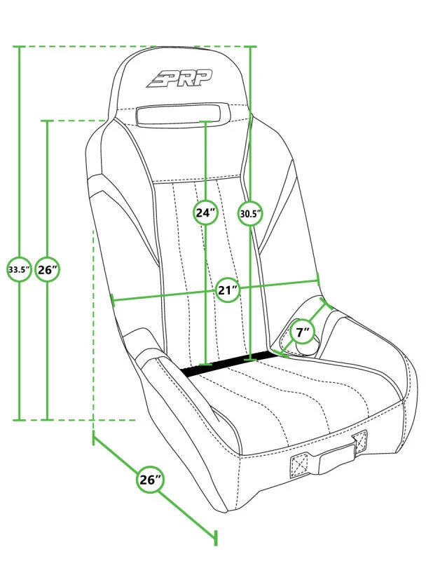 PRP Polaris RZR PRO XP GT/S.E. Suspension Seats Kit (Pair) - Black
