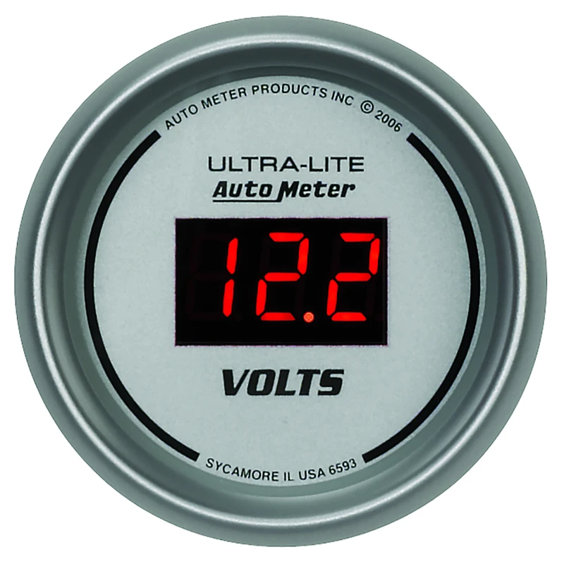 Autometer Ultra-Lite 2-1/16in 8-18 Volts Digital Voltmeter