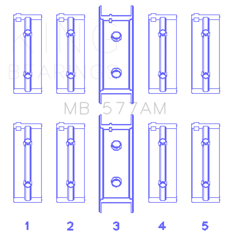 king-engine-bearings_MB577AM0.25-6796621aad343 King Motorlager für Mitsubishi 4G52 (Größe +0,25mm) Hauptlagersatz