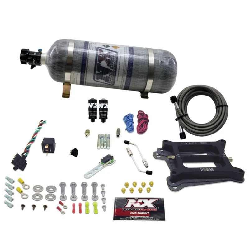 Nitrous Express 4150 Hitman Plus 4-BBL Nitrous Kit (50-200PS) mit Composite-Flasche