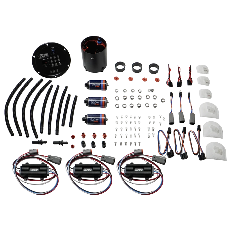 DeatschWerks 09-24 Nissan GT-R R35 X3 Triple Pump Module w/ Triple DW810 Pumps and Controllers