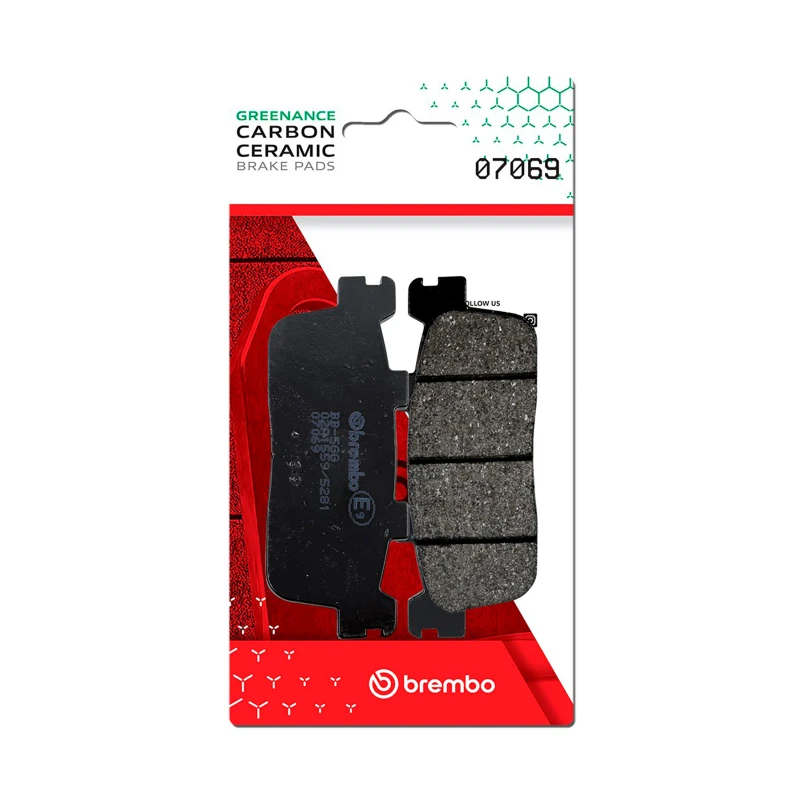 Brembo OE Carbon Ceramic Brake Pad for Kymco People/Kymco Xciting/Peugeot Xp - Rear