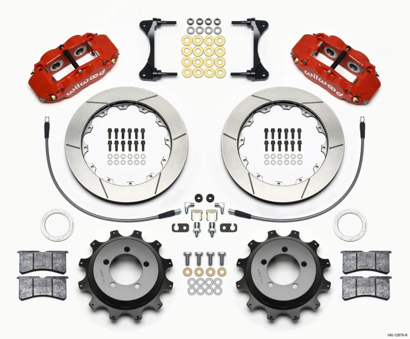 Wilwood Narrow Superlite 4R Hinterrad-Kit 12,88 Zoll Rot 99-05 WRX / 99-07 Impreza
