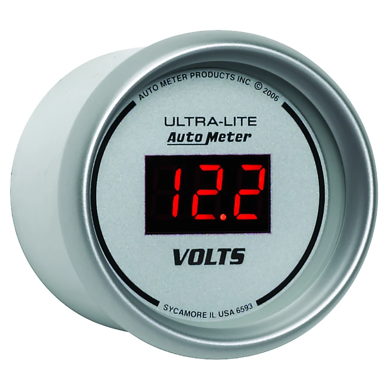 Autometer Ultra-Lite 2-1/16in 8-18 Volts Digital Voltmeter
