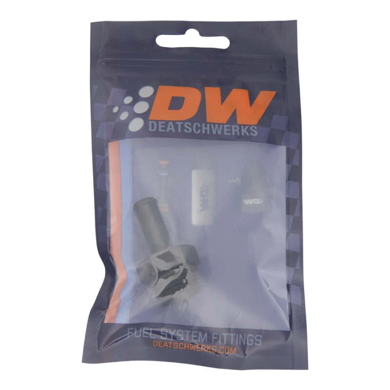 DeatschWerks 8AN ORB-Männlich auf 3/8 Zoll-Männlich-Barb-Fitting (inkl. O-Ring) - eloxiert matt schwarz