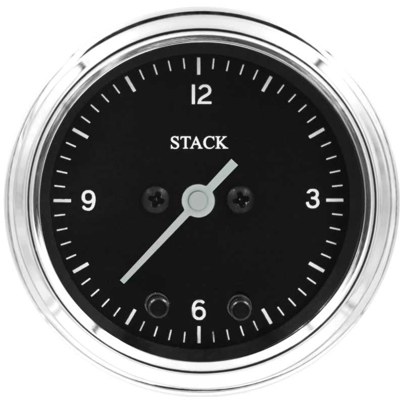 Autometer Stack Analog Clock Gauge - Classic