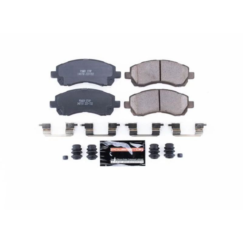 Power Stop Front Z23 Evolution Sport Brake Pads w/Hardware for 97-01 Subaru Impreza