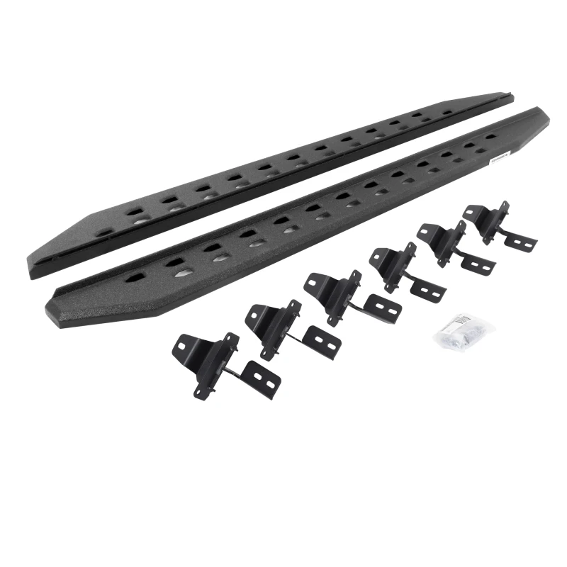 Go Rhino 18-22 Jeep Wrangler JLU 4DR RB20 Slim Laufbrett-Kit (inkl. Halterungen) - Bedliner-Beschichtung