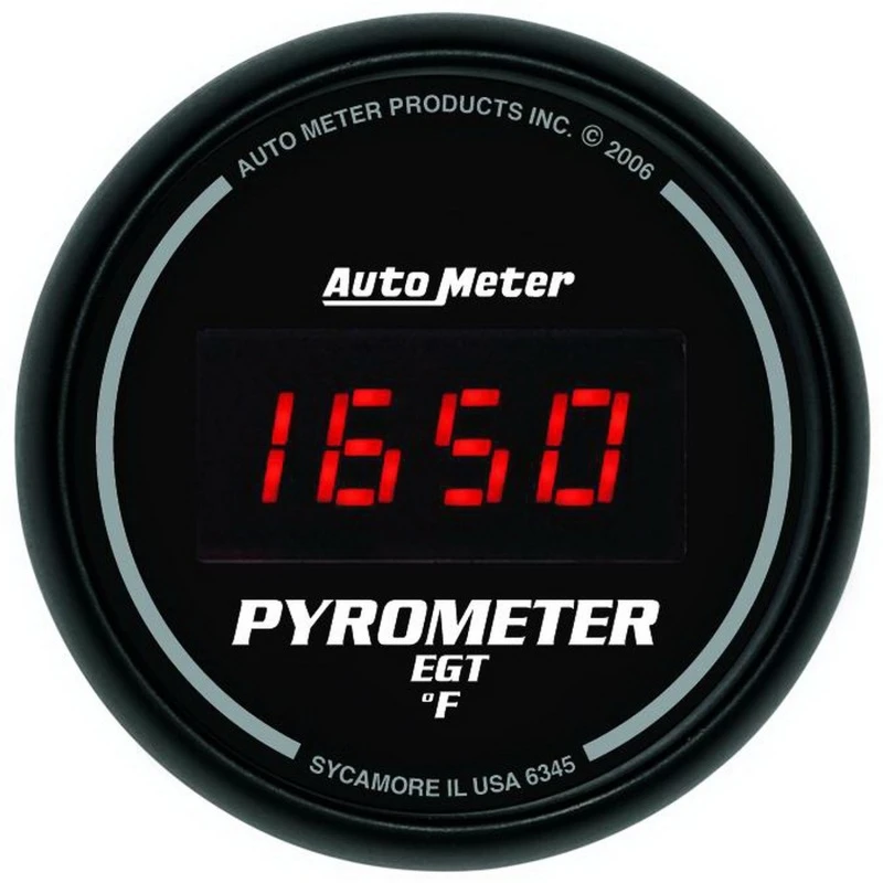 Autometer Z-Serie 52mm 0-2000 Grad F Digital EGT/Pyrometer Anzeige