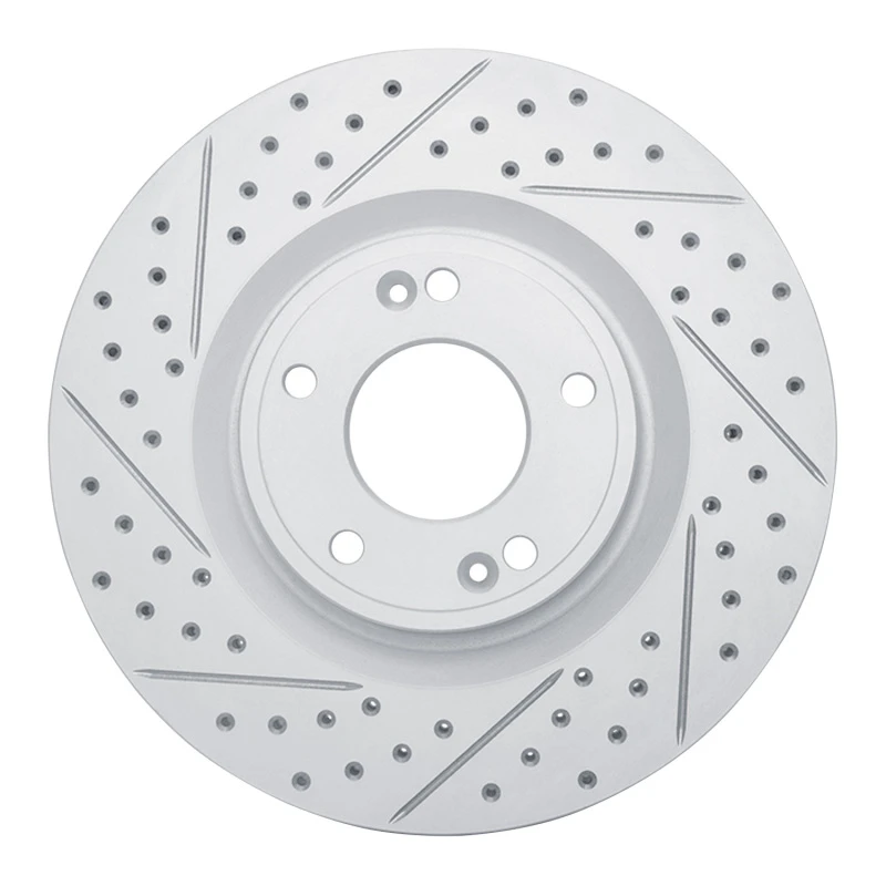 DFC 10-16 Hyundai Genesis Coupe Front Left Drilled & Slotted Geoperformance Rotor