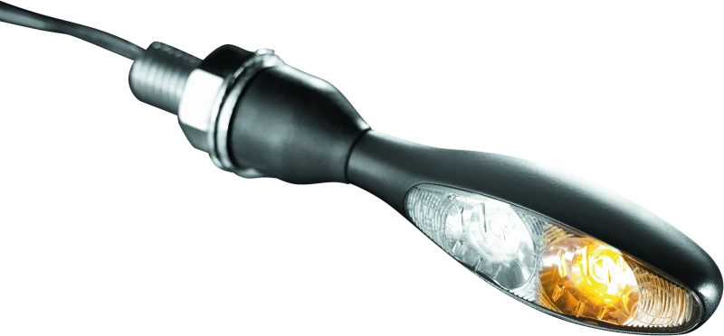 Kuryakyn Micro 1000 Clear Lens White/Amber Satin Black