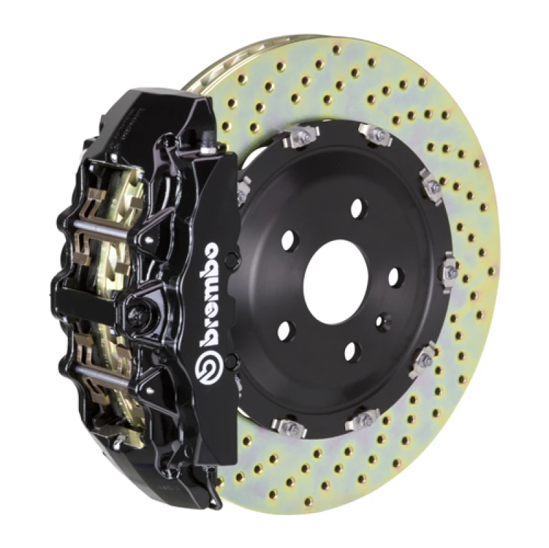Brembo 09-15 GLK Front GT BBK 8 Piston Cast 380x34 2pc Rotor Drilled-Black